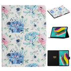 For Samsung Galaxy Tab S6 Lite / Blue Flower On White