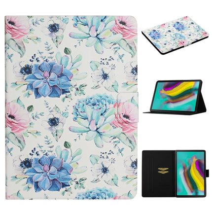 Flower Pattern Horizontal Flip Leather Case with Card Slots & Holder, For Samsung Galaxy Tab A 8.0 2019, For Samsung Galaxy Tab A 10.1 (2019), For Samsung Galaxy Tab S5e T720, For Samsung Galaxy Tab S6 Lite