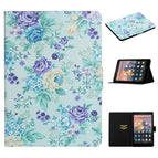 For Amazon Kindle Fire 7 (2019) / Purple Flower