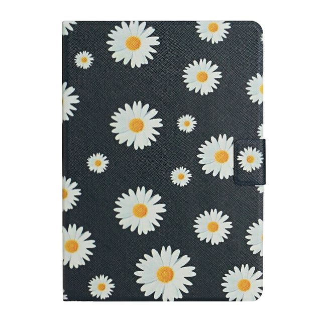 Flower Pattern Horizontal Flip Leather Case with Card Slots & Holder