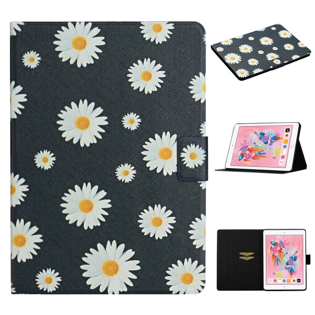 Flower Pattern Horizontal Flip Leather Case with Card Slots & Holder