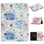 For iPad 5 / Blue Flower On White