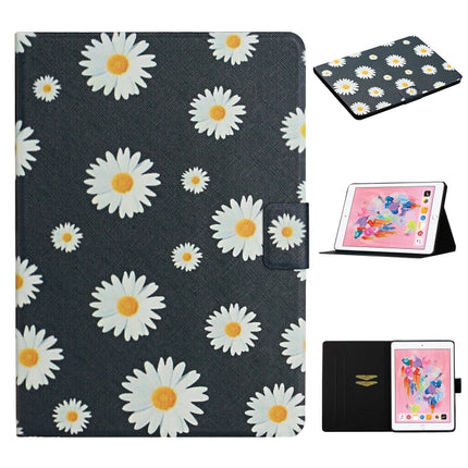 Flower Pattern Horizontal Flip Leather Case with Card Slots & Holder