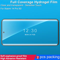2pcs imak Curved Full Screen Hydrogel Film Protector, For Xiaomi 14 Pro 5G, For Xiaomi 13 Ultra 5G, For Xiaomi Redmi K60 Ultra 5G, For Xiaomi 14 5G, For Xiaomi Redmi Note 13 Pro+, For Xiaomi 13T / 13T Pro 5G