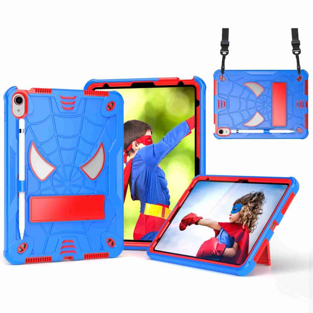 Spider Texture Silicone Hybrid PC Tablet Case with Shoulder Strap, For iPad 10th Gen 10.9 2022, For iPad Pro 11 2021 / Air 5 10.9