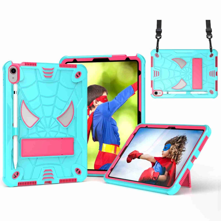 Spider Texture Silicone Hybrid PC Tablet Case with Shoulder Strap, For iPad 10th Gen 10.9 2022, For iPad Pro 11 2021 / Air 5 10.9, For iPad 10.2 2021 / 2020 / 2019, For iPad  mini 2024 / mini 6