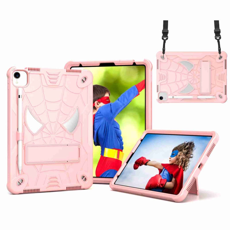 Spider Texture Silicone Hybrid PC Tablet Case with Shoulder Strap, For iPad 10th Gen 10.9 2022, For iPad Pro 11 2021 / Air 5 10.9, For iPad 10.2 2021 / 2020 / 2019, For iPad  mini 2024 / mini 6