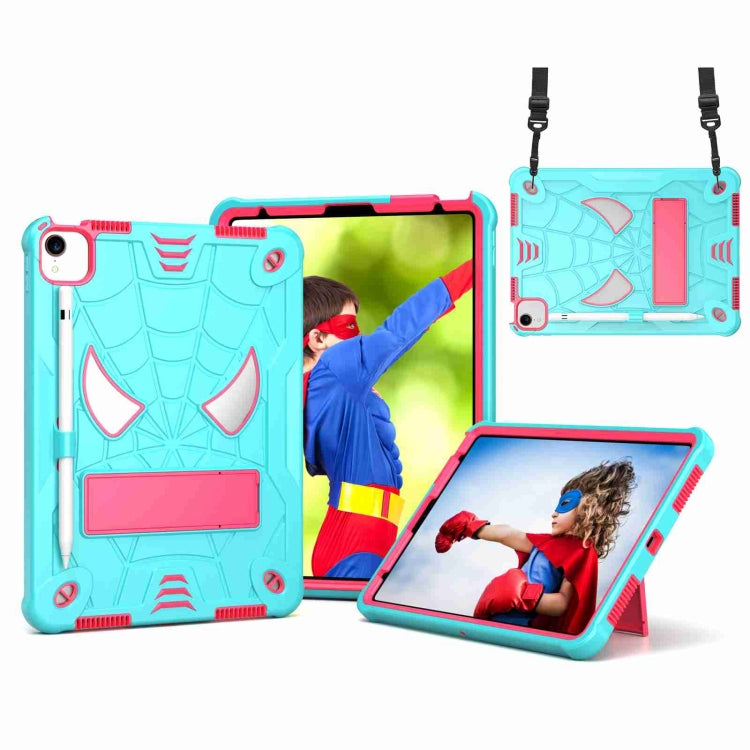 Spider Texture Silicone Hybrid PC Tablet Case with Shoulder Strap, For iPad 10th Gen 10.9 2022, For iPad Pro 11 2021 / Air 5 10.9, For iPad 10.2 2021 / 2020 / 2019, For iPad  mini 2024 / mini 6