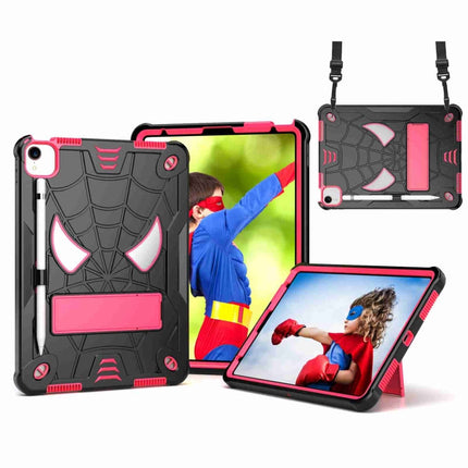 Spider Texture Silicone Hybrid PC Tablet Case with Shoulder Strap, For iPad 10th Gen 10.9 2022, For iPad Pro 11 2021 / Air 5 10.9