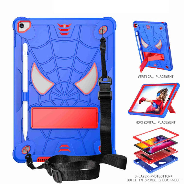 Spider Texture Silicone Hybrid PC Tablet Case with Shoulder Strap, For iPad 10.2 2021 / 2020 / 2019, For iPad mini 6