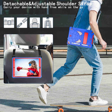 Spider Texture Silicone Hybrid PC Tablet Case with Shoulder Strap, For iPad 10.2 2021 / 2020 / 2019, For iPad mini 6