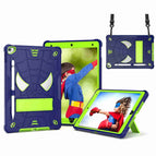 For iPad 10.2 2021 / 2020 / 2019 / Navy Blue + Yellow Green