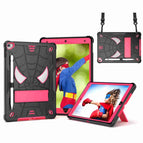For iPad 10.2 2021 / 2020 / 2019 / Black + Rose Red
