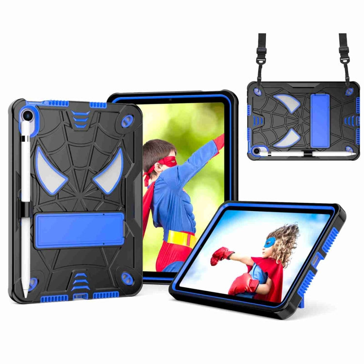 Spider Texture Silicone Hybrid PC Tablet Case with Shoulder Strap, For iPad mini 2024 / mini 6