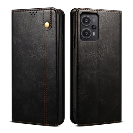 Oil Wax Crazy Horse Texture Flip Leather Phone Case, For Xiaomi Redmi Note 12 Turbo / Poco F5, For Xiaomi Redmi Note 12 Turbo