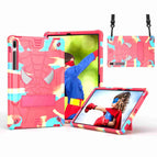 For Samsung Galaxy Tab S7 FE / S7+ / S8+ / Camouflage + Rose Red