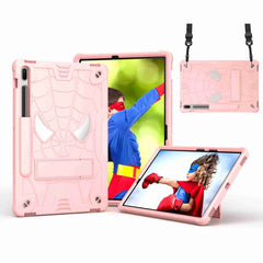 Spider Texture Silicone Hybrid PC Tablet Case with Shoulder Strap, For Samsung Galaxy Tab S7 FE / S7+ / S8+, For Samsung Galaxy Tab S7 / S8