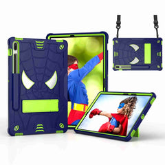 Spider Texture Silicone Hybrid PC Tablet Case with Shoulder Strap, For Samsung Galaxy Tab S7 FE / S7+ / S8+, For Samsung Galaxy Tab S7 / S8