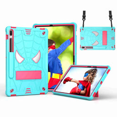 Spider Texture Silicone Hybrid PC Tablet Case with Shoulder Strap, For Samsung Galaxy Tab S7 FE / S7+ / S8+, For Samsung Galaxy Tab S7 / S8