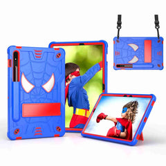 Spider Texture Silicone Hybrid PC Tablet Case with Shoulder Strap, For Samsung Galaxy Tab S7 FE / S7+ / S8+, For Samsung Galaxy Tab S7 / S8