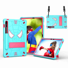 Spider Texture Silicone Hybrid PC Tablet Case with Shoulder Strap, For Samsung Galaxy Tab S7 FE / S7+ / S8+, For Samsung Galaxy Tab S7 / S8
