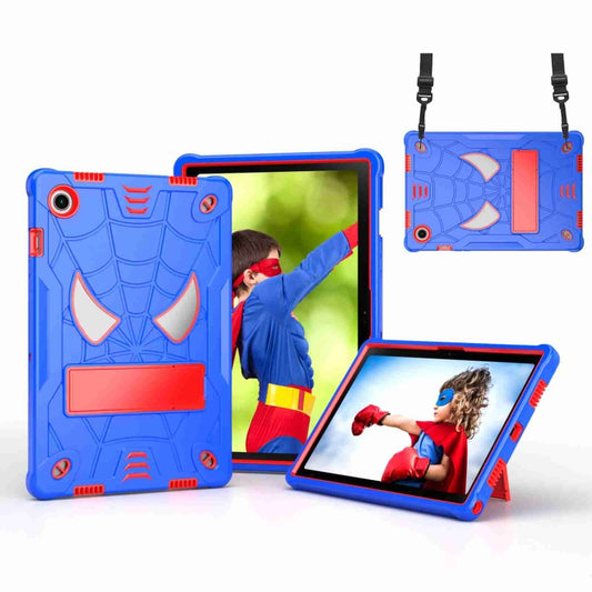 Spider Texture Silicone Hybrid PC Tablet Case with Shoulder Strap, For Samsung Galaxy Tab A8 10.5 2021, For Samsung Galaxy Tab S6 Lite P610