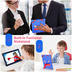 Spider Texture Silicone Hybrid PC Tablet Case with Shoulder Strap, For Samsung Galaxy Tab A8 10.5 2021, For Samsung Galaxy Tab S6 Lite P610