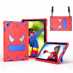 Spider Texture Silicone Hybrid PC Tablet Case with Shoulder Strap, For Samsung Galaxy Tab A8 10.5 2021, For Samsung Galaxy Tab S6 Lite P610
