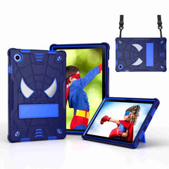 Spider Texture Silicone Hybrid PC Tablet Case with Shoulder Strap, For Samsung Galaxy Tab A8 10.5 2021, For Samsung Galaxy Tab S6 Lite P610