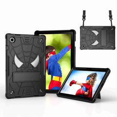 Spider Texture Silicone Hybrid PC Tablet Case with Shoulder Strap, For Samsung Galaxy Tab A8 10.5 2021, For Samsung Galaxy Tab S6 Lite P610