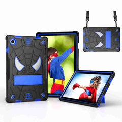 Spider Texture Silicone Hybrid PC Tablet Case with Shoulder Strap, For Samsung Galaxy Tab A8 10.5 2021, For Samsung Galaxy Tab S6 Lite P610