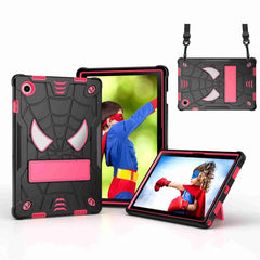 Spider Texture Silicone Hybrid PC Tablet Case with Shoulder Strap, For Samsung Galaxy Tab A8 10.5 2021, For Samsung Galaxy Tab S6 Lite P610