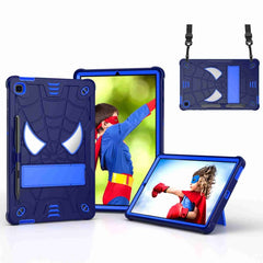Spider Texture Silicone Hybrid PC Tablet Case with Shoulder Strap, For Samsung Galaxy Tab A8 10.5 2021, For Samsung Galaxy Tab S6 Lite P610