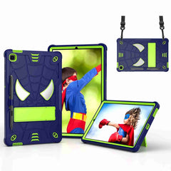 Spider Texture Silicone Hybrid PC Tablet Case with Shoulder Strap, For Samsung Galaxy Tab A8 10.5 2021, For Samsung Galaxy Tab S6 Lite P610
