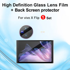 1 Sets imak Tempered Glass Rear Camera Protection Ring + Glass Rear Screen Sticker, For vivo X Flip