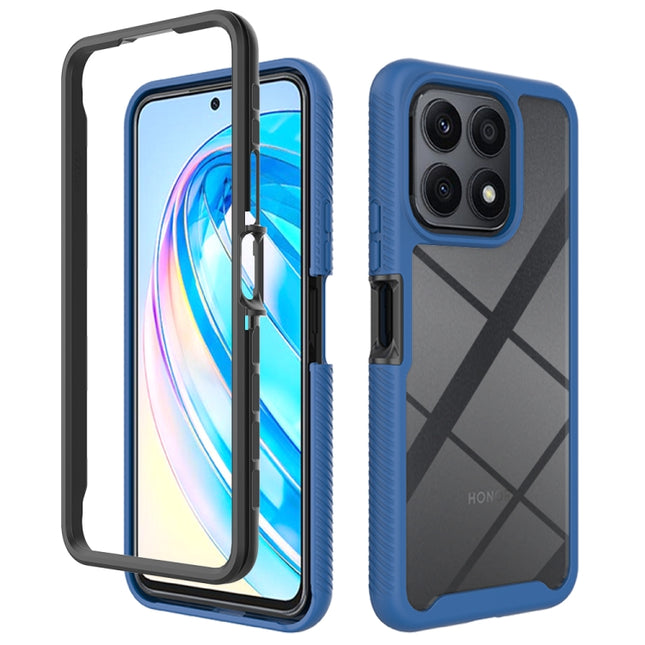 Starry Sky Solid Color Shockproof TPU Clear PC Phone Case, For Honor X8a, For Honor X7a