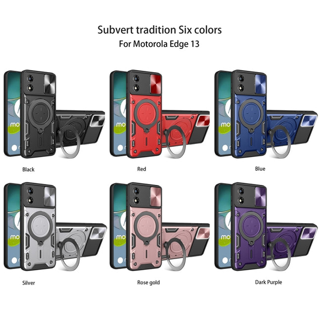 CD Texture Sliding Camshield Magnetic Holder Phone Case, For Motorola Moto E13, For Motorola Moto E22 / E22i, For Motorola Edge 30 Fusion, For Motorola Edge 30 Neo