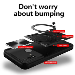 CD Texture Sliding Camshield Magnetic Holder Phone Case