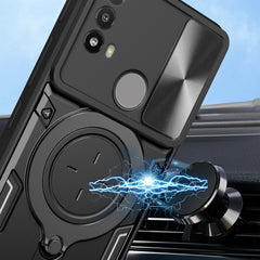 CD Texture Sliding Camshield Magnetic Holder Phone Case