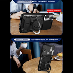 CD Texture Sliding Camshield Magnetic Holder Phone Case