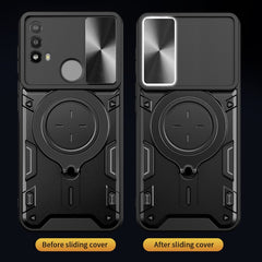 CD Texture Sliding Camshield Magnetic Holder Phone Case