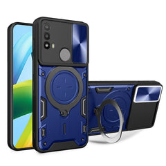 CD Texture Sliding Camshield Magnetic Holder Phone Case