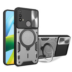 CD Texture Sliding Camshield Magnetic Holder Phone Case