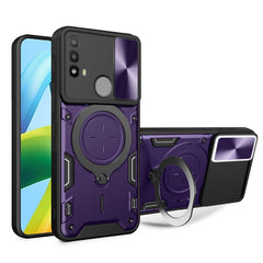 CD Texture Sliding Camshield Magnetic Holder Phone Case