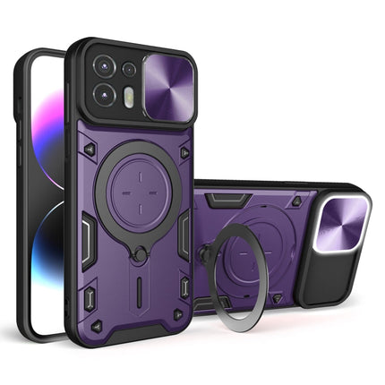 CD Texture Sliding Camshield Magnetic Holder Phone Case, For Motorola Edge 20 Lite, For Motorola Edge 20 Pro, For Motorola Moto G30 / G20 / G10