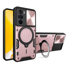 CD Texture Sliding Camshield Magnetic Holder Phone Case