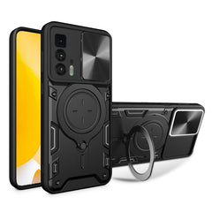 CD Texture Sliding Camshield Magnetic Holder Phone Case