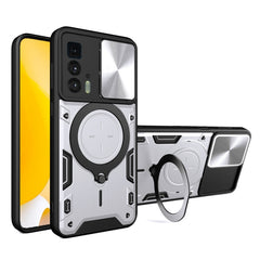 CD Texture Sliding Camshield Magnetic Holder Phone Case
