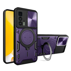 CD Texture Sliding Camshield Magnetic Holder Phone Case