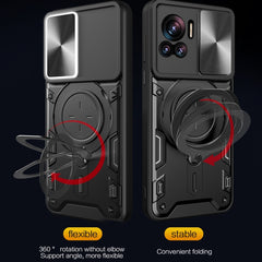CD Texture Sliding Camshield Magnetic Holder Phone Case